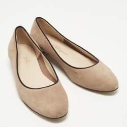 Pre Owned حذاء باليرينا فلات سالفاتوري فيراغامو فيرا جلي فيونكة حمراء مقاس 39.5