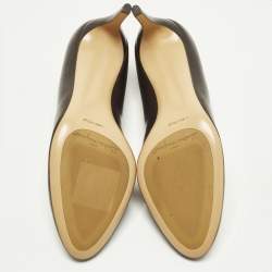 Pre Owned Salvatore Ferragamo Rodea Size 40.5 Brown Ombre Leather Pumps