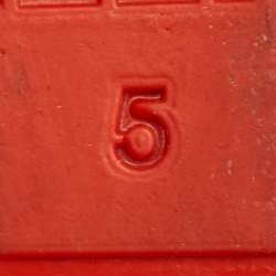 Pre Owned Salvatore Ferragamo Bermuda Size 35.5 Orange Jelly Ballet Flats