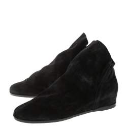 Stuart Weitzman Black Suede Booties Size 40
