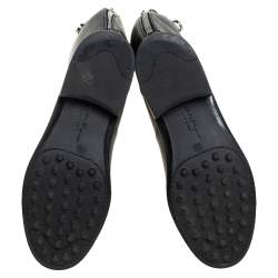 Pre Owned Salvatore Ferragamo Black Rubber Rain Boots Size 39.5