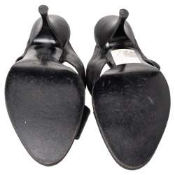 Salvatore Ferragamo Black Leather Mule Sandals Size 40.5