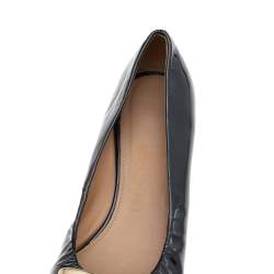Salvatore Ferragamo Black Patent Leather Pumps Size 37.5
