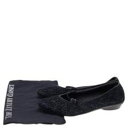 Salvatore Ferragamo Black Lace Ballet Flats Size 38.5