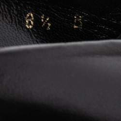 Pre Owned Salvatore Ferragamo Black Leather Wedge Pumps Size 39