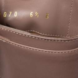 Pre Owned Salvatore Ferragamo Beige Leather Gancini Ankle Boots Size 37