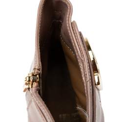 Pre Owned Salvatore Ferragamo Beige Leather Gancini Ankle Boots Size 37