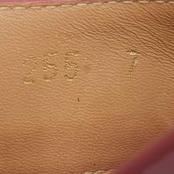 Pre Owned صندل سالفاتوري فيراغامو غلوري جلد لامع وردي مزين فيونكة مقاس 37.5