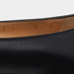 Pre Owned Salvatore Ferragamo Black Leather Ronda Pumps Size 38.5