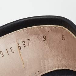 Salvatore Ferragamo Black Canvas and Leather Gancini Slides Size 39.5