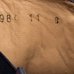 Pre Owned حذاء بوت للكاحل سالفاتوري فيراغامو تشيلسي جلد أزرق مقاس 41.5