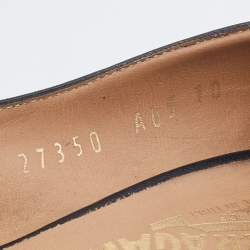 Pre Owned Salvatore Ferragamo Black Leather Pumps Size 40.5