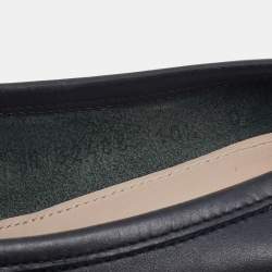 Pre Owned Salvatore Ferragamo Black Leather Loafer Pumps Size 41