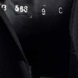 Pre Owned Salvatore Ferragamo Black Leather Gancini Chelsea Boots Size 39.5