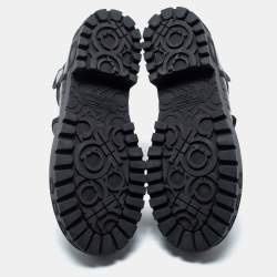 Pre Owned Salvatore Ferragamo Black Leather Gancini Chelsea Boots Size 39.5