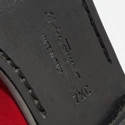 Pre Owned Salvatore Ferragamo Red Leather Rolo Gancini Loafers Size 38