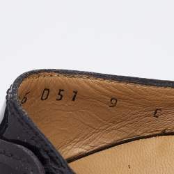 Pre Owned Salvatore Ferragamo Black Patent Leather Gancini Slide Sandals Size 39.5