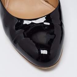 مملوكة مسبقًا Salvatore Ferragamo Beige/Black Patent Slip On Pumps Size 38