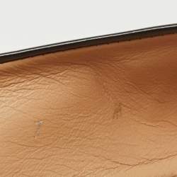 مملوكة مسبقًا Salvatore Ferragamo Black Leather Bow Smoking Slippers Size 37.5 