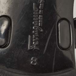 مملوكة مسبقً ا Salvatore Ferragamo Black Rubber Bali Thong Sandals Size 38.5