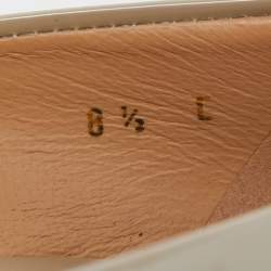 Salvatore Ferragamo Grey Patent Leather Vara Bow Pumps Size 39