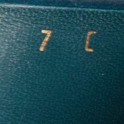 Pre Owned Salvatore Ferragamo Teal Suede Belluno Slide Sandals Size 37.5