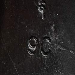 Pre Owned حذاء كعب عالي سالفاتوري فيراغامو جلد لامع أسود فيونكة فارا مقاس 37