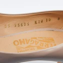 Pre Owned Salvatore Ferragamo Pink Leather Rilly Pumps Size 40.5