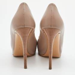 Pre Owned Salvatore Ferragamo Pink Leather Rilly Pumps Size 40.5