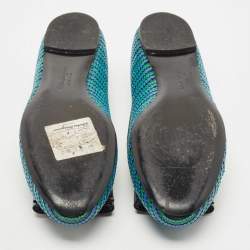 Pre Owned Salvatore Ferragamo Multicolor Patent Leather  Vara Bow Ballet Flats Size 38.5