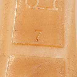 Pre Owned Salvatore Ferragamo Beige PVC Bermuda Ballet Flats Size 37.5