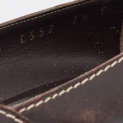 Salvatore Ferragamo Brown Leather Square Toe Pumps Size 38