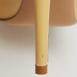 Pre Owned Salvatore Ferragamo Yellow Patent Leather Vara Bow Platform Pumps Size 41.5