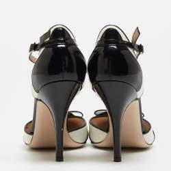 Pre Owned Salvatore Ferragamo Black Patent Leather Vara Bow D'orsay Pumps Size 39