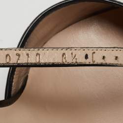 Pre Owned Salvatore Ferragamo Black Patent Leather Vara Bow D'orsay Pumps Size 39