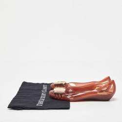 Salvatore Ferragamo Brown Jelly Bermuda Flats Size 36.5 
