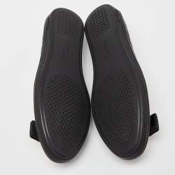 Pre Owned Salvatore Ferragamo Black Quilted Leather and Patent Varina Ballet Flats Size 35.5