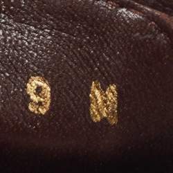 Pre Owned Salvatore Ferragamo Brown Croc Leather Pacau Slip On Sneakers Size 39.5