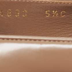 Pre Owned Salvatore Ferragamo Brown Leather Pelagie Ballet Flats Size 36