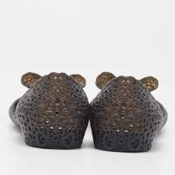 مملوكة مسبقًا Salvatore Ferragamo Black Jelly Nilly Ballet Flats Size 40.5