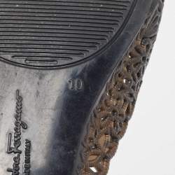 مملوكة مسبقًا Salvatore Ferragamo Black Jelly Nilly Ballet Flats Size 40.5