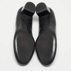Pre Owned Salvatore Ferragamo Black Quilted Leather Bow Pumps Size 39