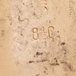 Pre Owned Salvatore Ferragamo Navy Blue Leather Vara Bow Pumps Size 39