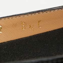 Pre Owned Salvatore Ferragamo Black Patent Leather Vara Bow Pumps Size 39