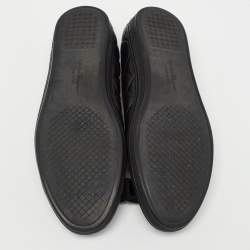 Pre Owned Salvatore Ferragamo Black Quilted Leather Rufina Flats Size 37