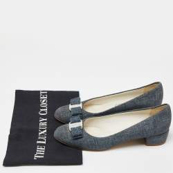 Pre Owned Salvatore Ferragamo Blue Denim Varina Pumps Size 36