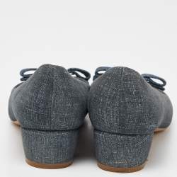 Pre Owned Salvatore Ferragamo Blue Denim Varina Pumps Size 36