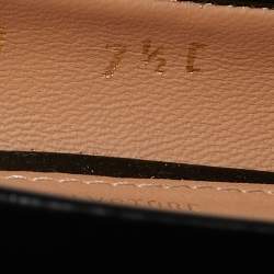 Pre Owned Salvatore Ferragamo Black Leather Vara Bow Pumps Size 38