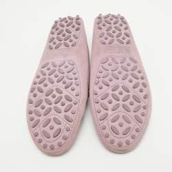 Pre Owned Salvatore Ferragamo Purple Suede Gancini Bit Loafers Size 40