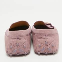 Pre Owned Salvatore Ferragamo Purple Suede Gancini Bit Loafers Size 40